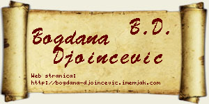 Bogdana Đoinčević vizit kartica